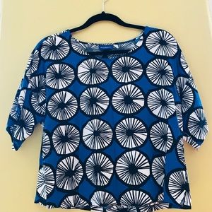 Marimekko for Target, Blue Crop Top, Size M